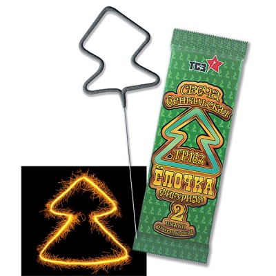 Елочка Бенгальские огни фигурные купить в Дудинке | dudinka.salutsklad.ru